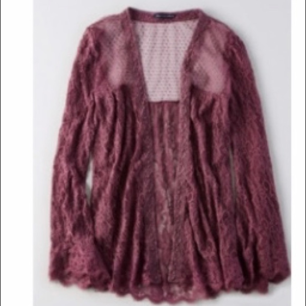 AEO Lace+mesh Kimono